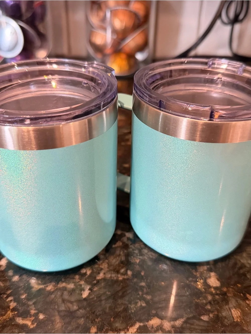 Turquoise Insulated Stainless Steel Tumbler Mug - Double Wall Thermal New.